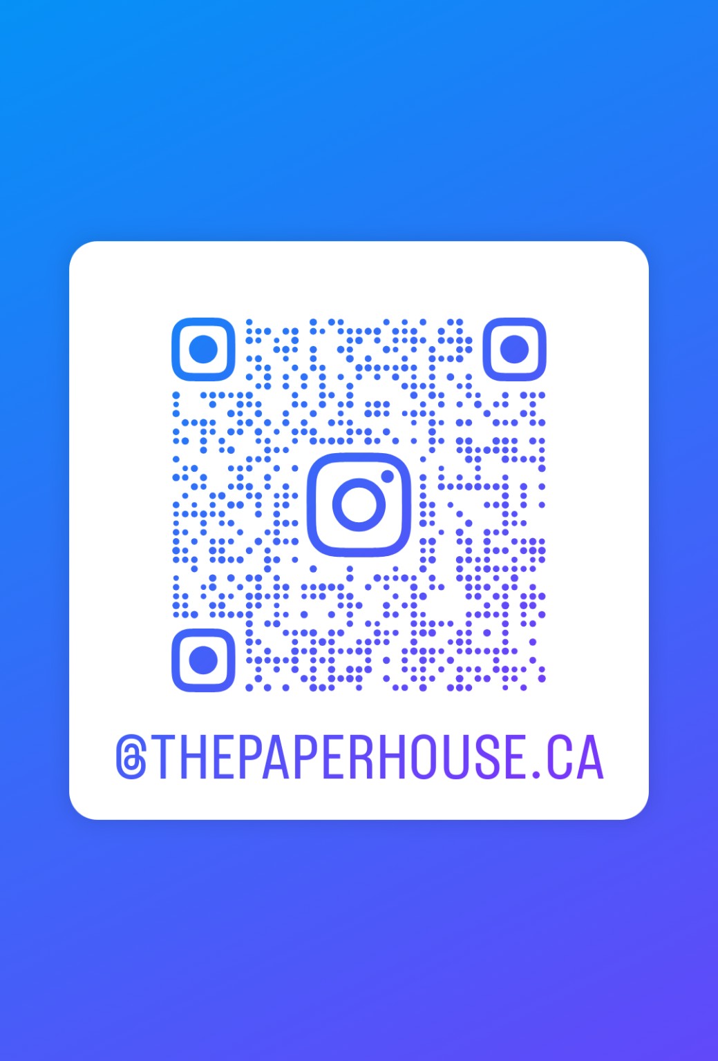 QR code for The Paper House Instagram